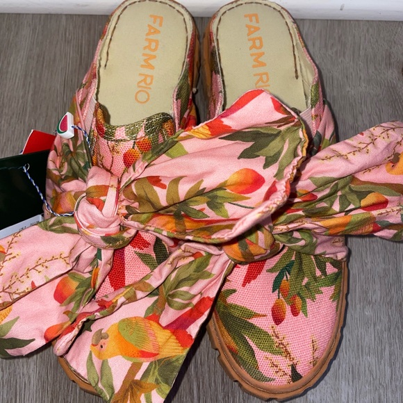 FARM RIO Mango Trees Mule Sneaker With Bow Size US 7 NWT - Picture 4 of 8